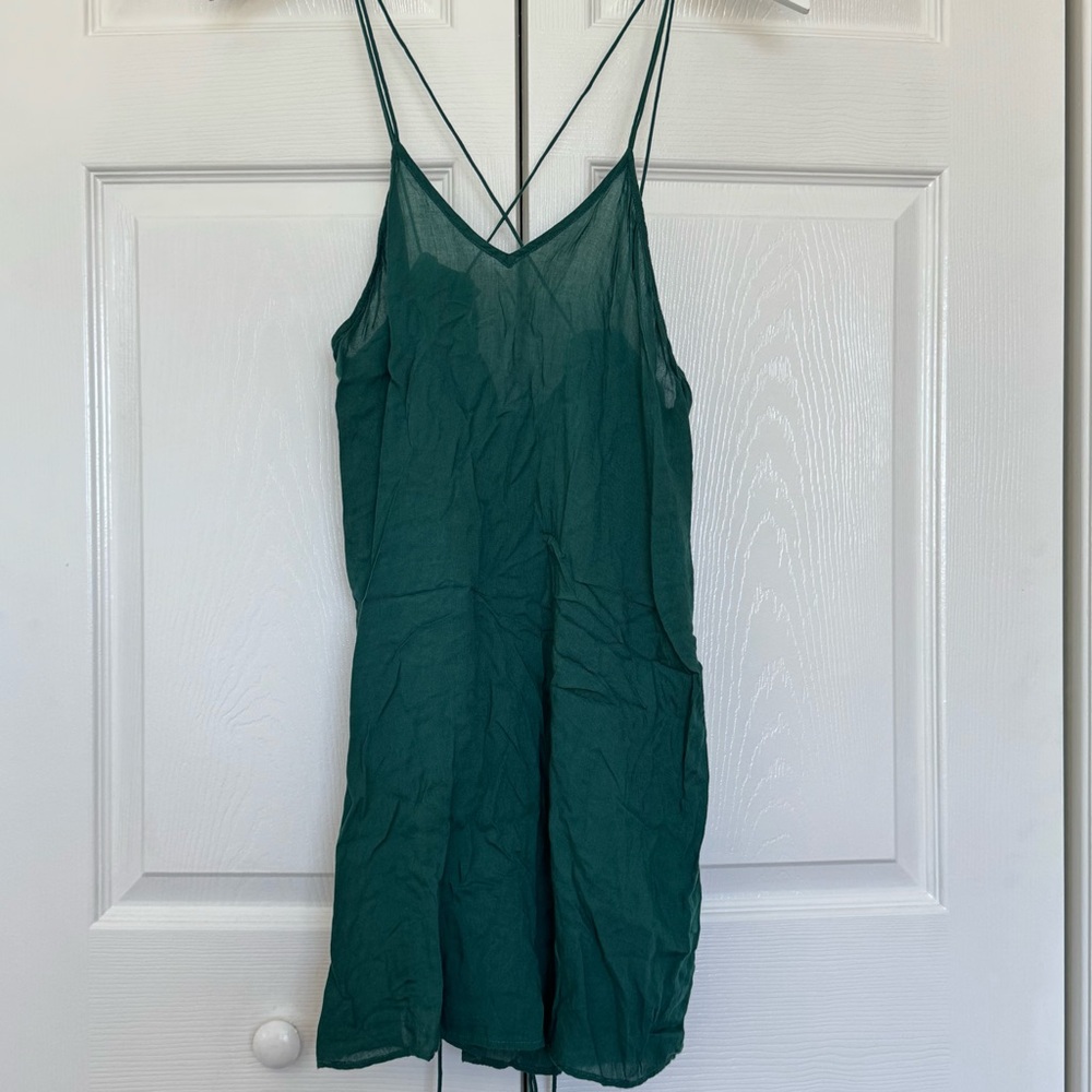 Acacia Swimwear Deep Green Rayon Garment
